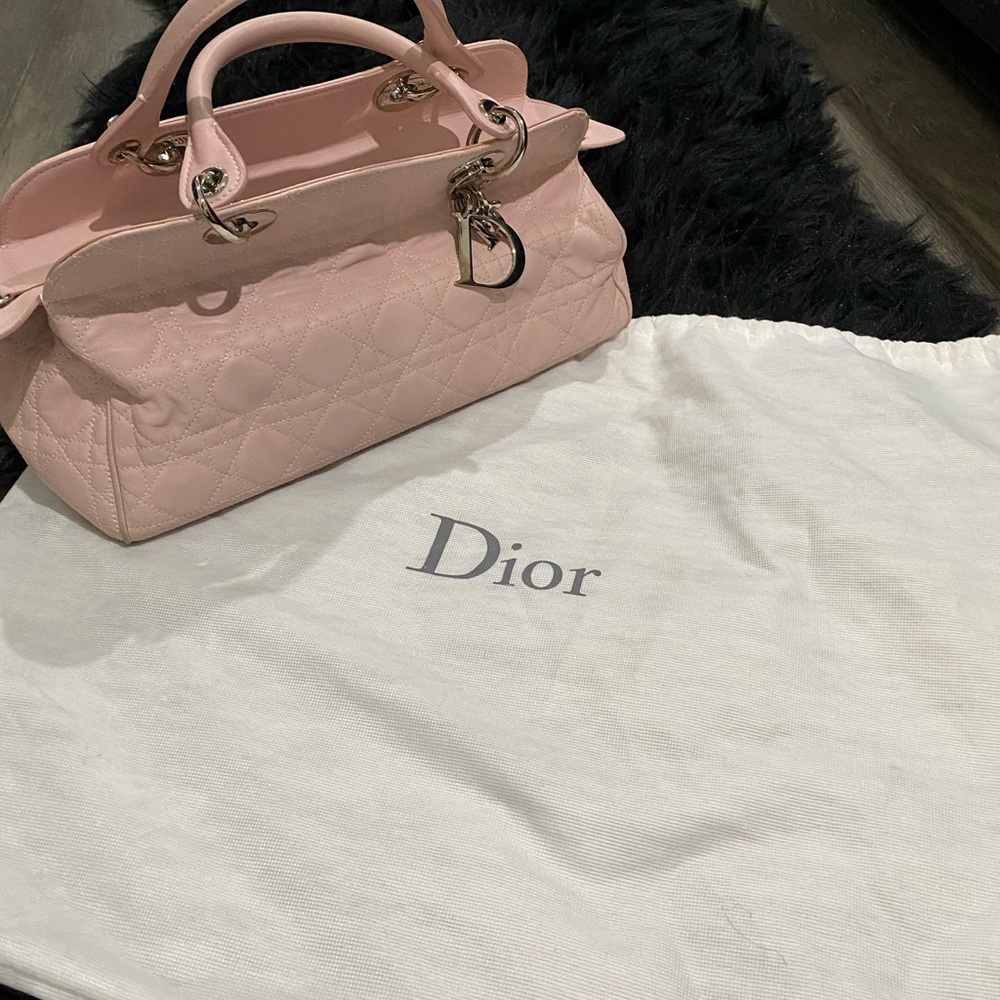 ONE DAY SALE - Authentic Christian Dior - Small Dior Zipper Tote Powder Pink